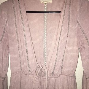 Lilac boho mini dress